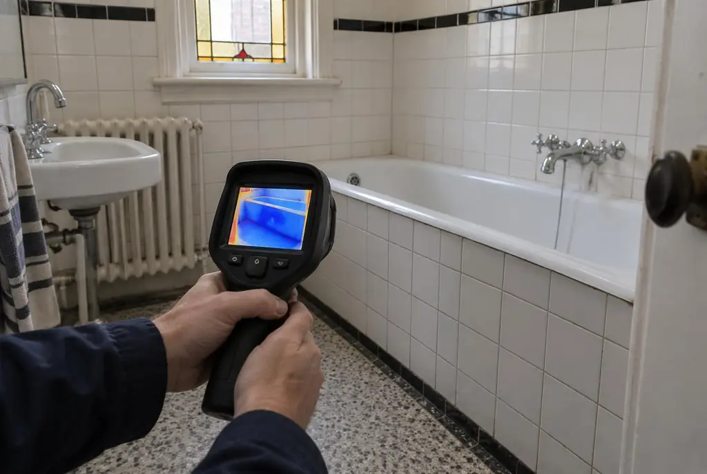 Lekdetectie Boskoop – onderzoek in een badkamer van een oudere woning