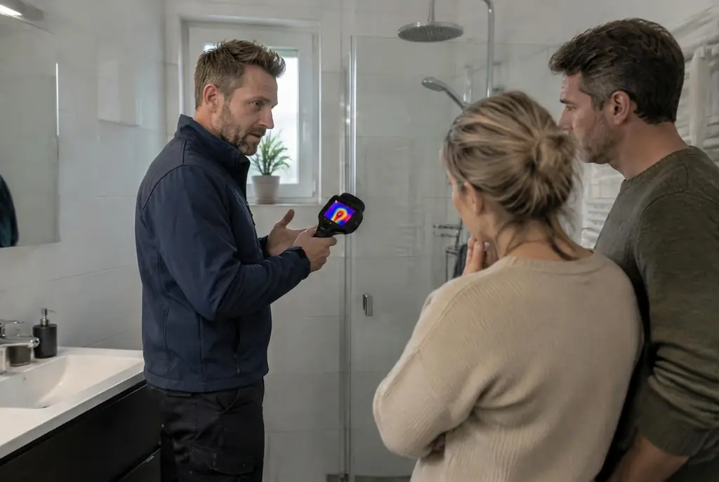 Lekdetectie Boskoop – specialist legt bevindingen uit aan bewoner