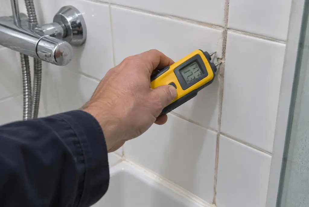 Lekdetectie Boskoop – vochtmeter op badkamertegels bij de douche